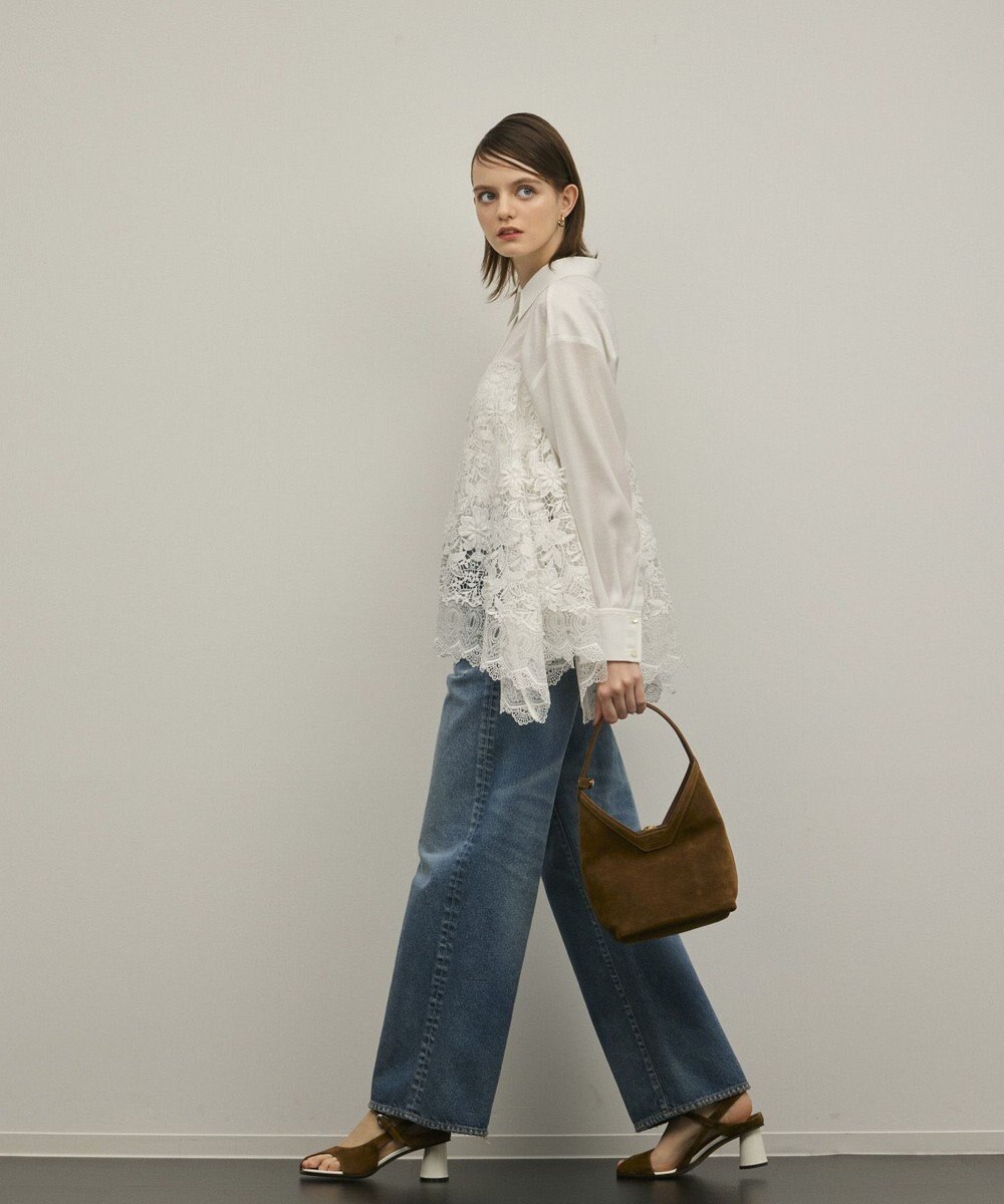 GRACE CONTINENTAL ワイドストレートデニムパンツ 