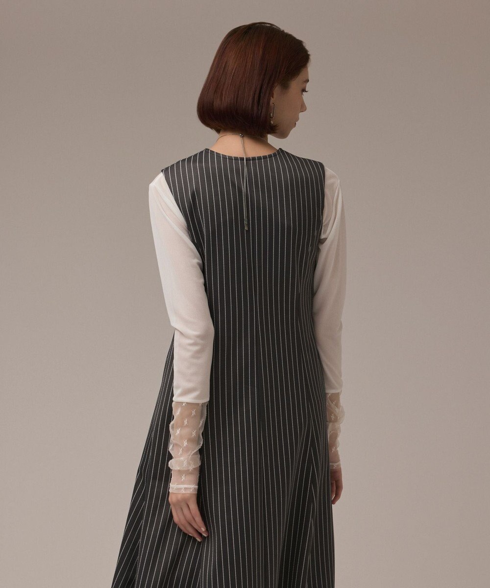 GRACE CONTINENTAL ストライプジャージワンピース 