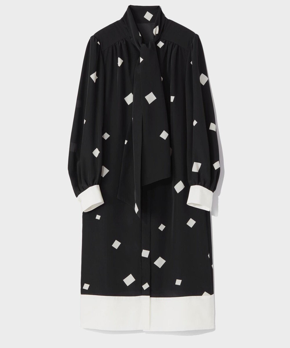 GRACE CONTINENTAL スクエアバイカラードレス