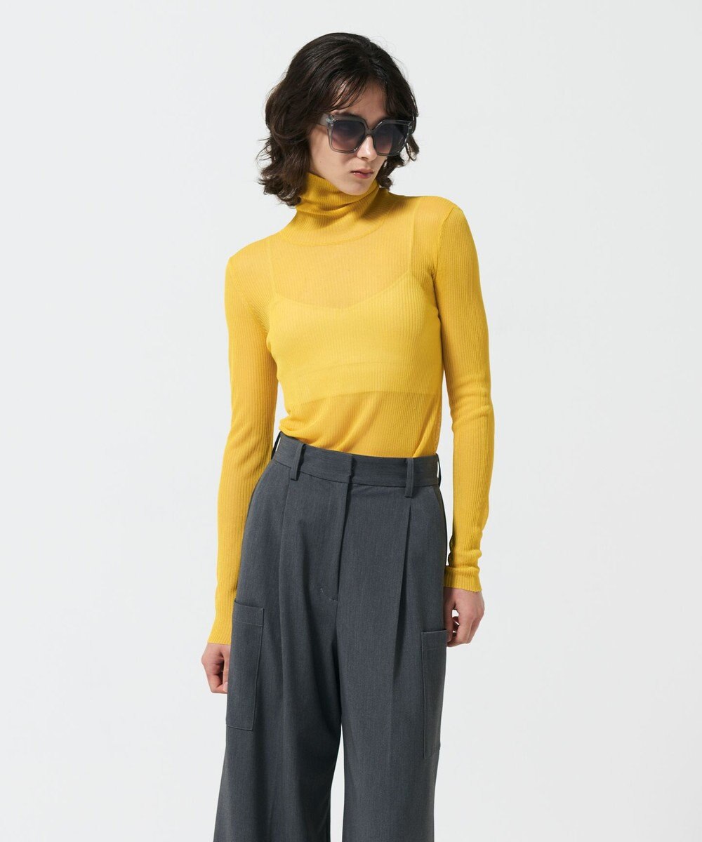 GRACE CONTINENTAL シアーリブタートルトップ 