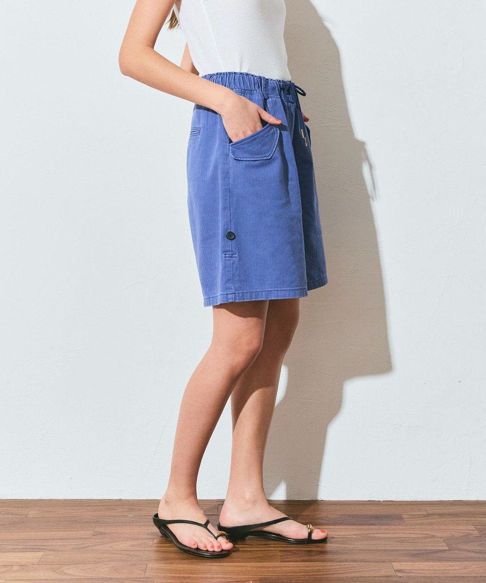 GRACE CONTINENTAL ヘリンボーンツイルハーフパンツ 