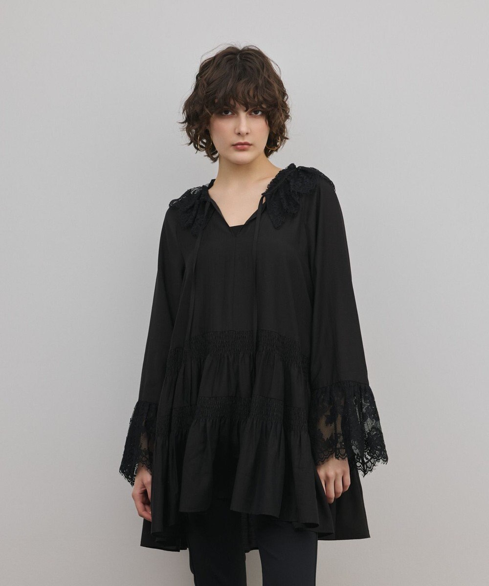GRACE CONTINENTAL レースカラーチュニックブラウス 