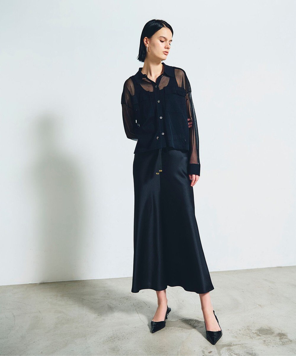 GRACE CONTINENTAL ニットシアーシャツ 