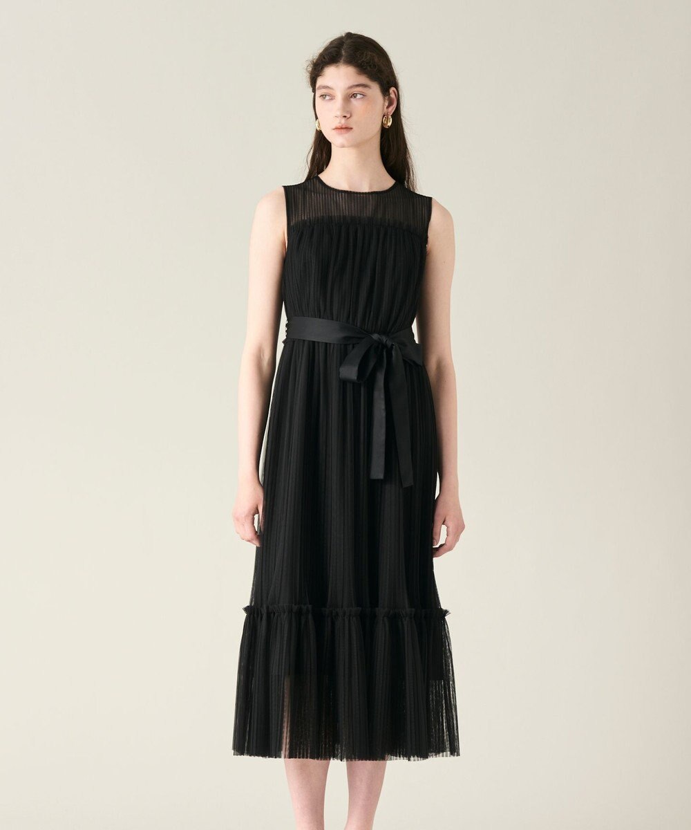 GRACE CONTINENTAL プリーツロングドレス 