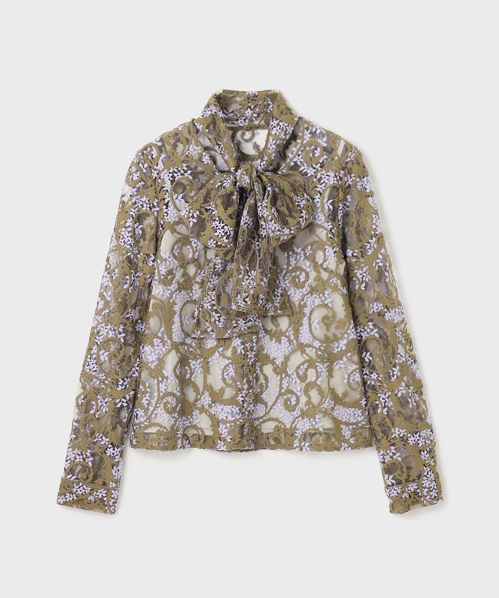 GRACE CONTINENTAL ボウタイ付レースブラウス