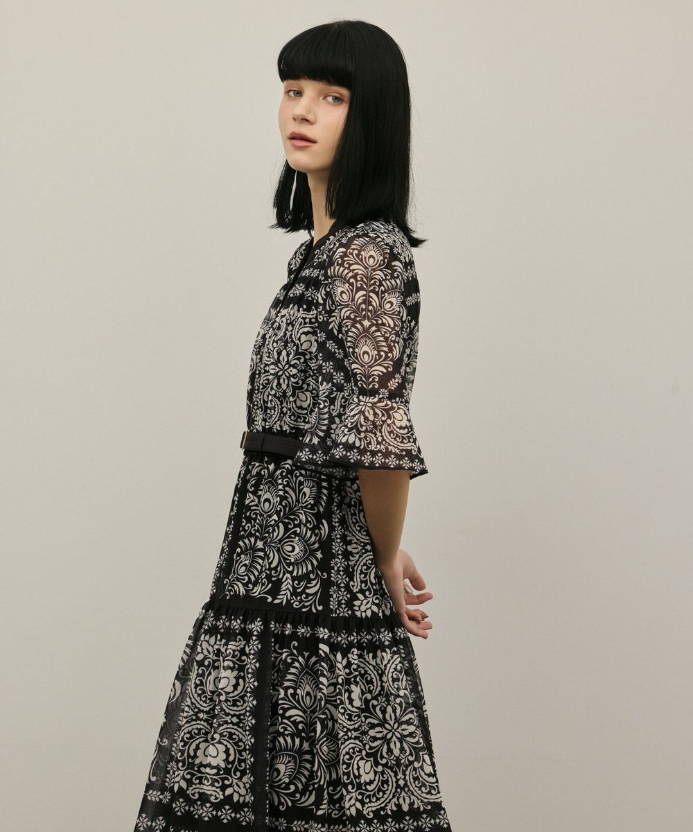 GRACE CONTINENTAL ペイズリーカレイドプリントワンピース 