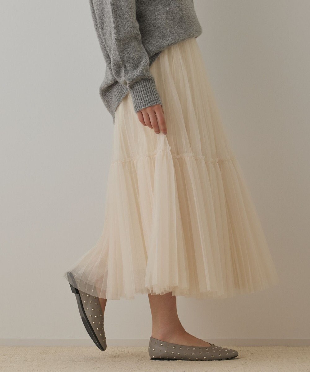 GRACE CONTINENTAL チュールティアードスカート 