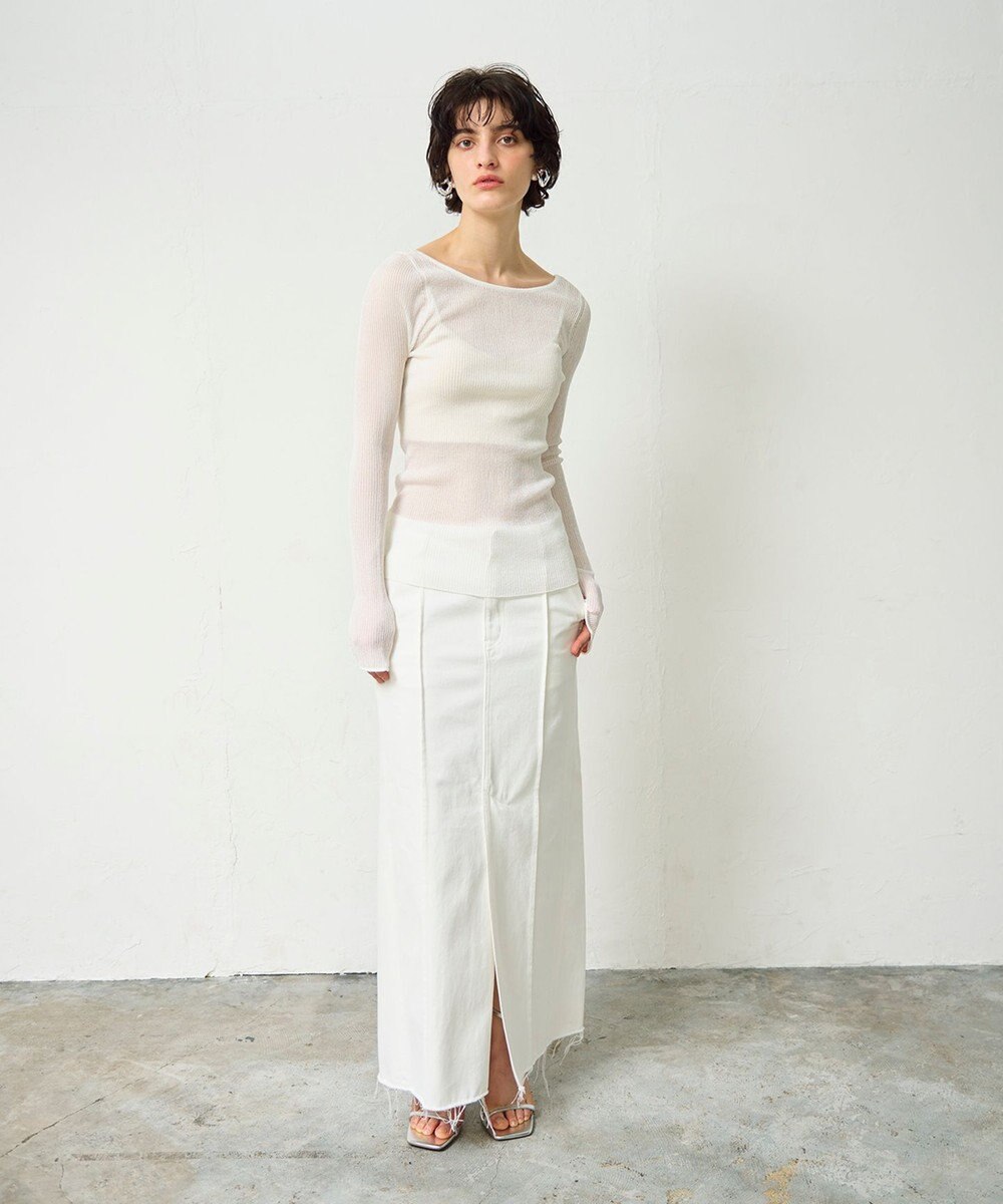 GRACE CONTINENTAL デニムタイトロングスカート 