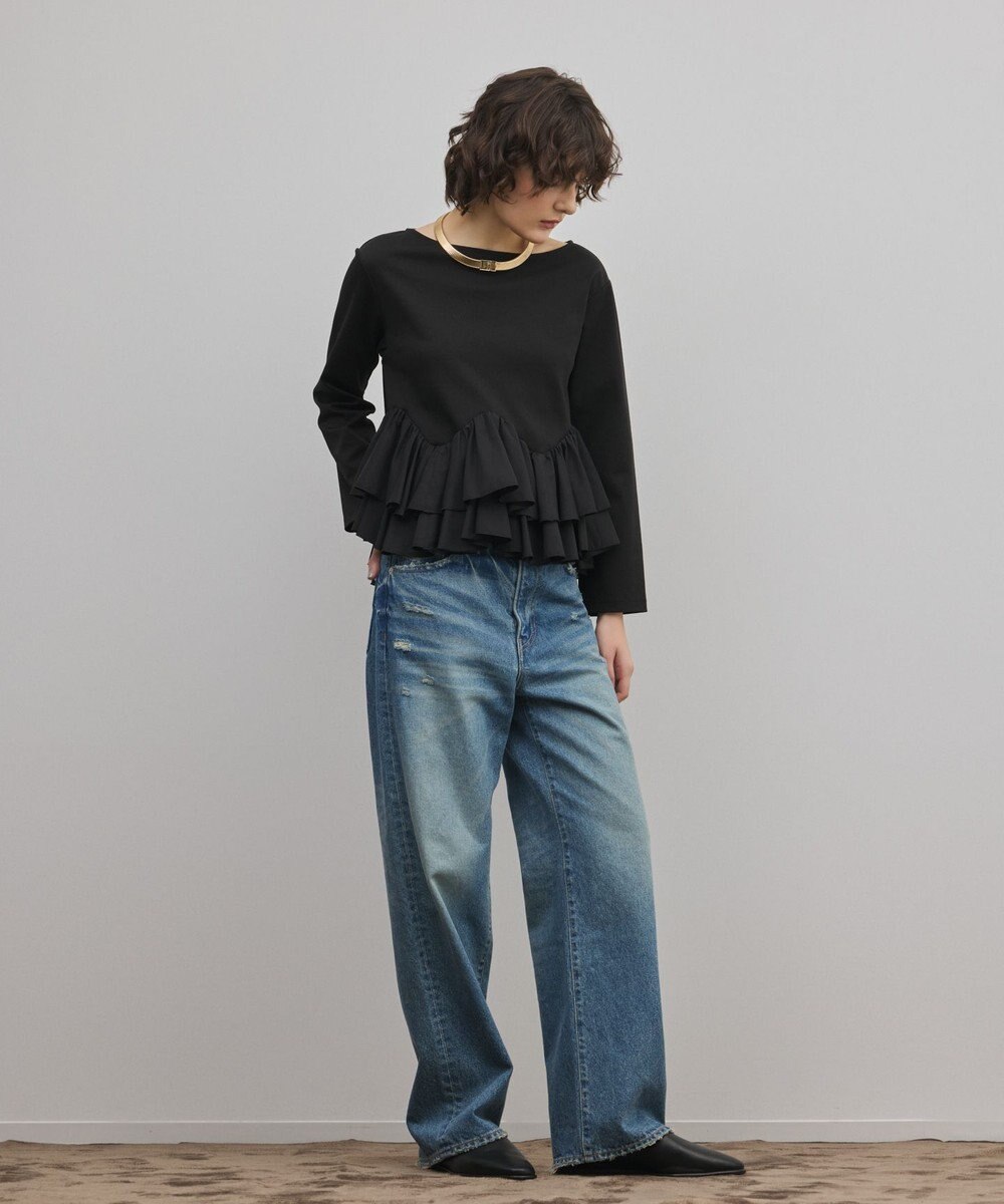 GRACE CONTINENTAL タフタフリルカットトップ 