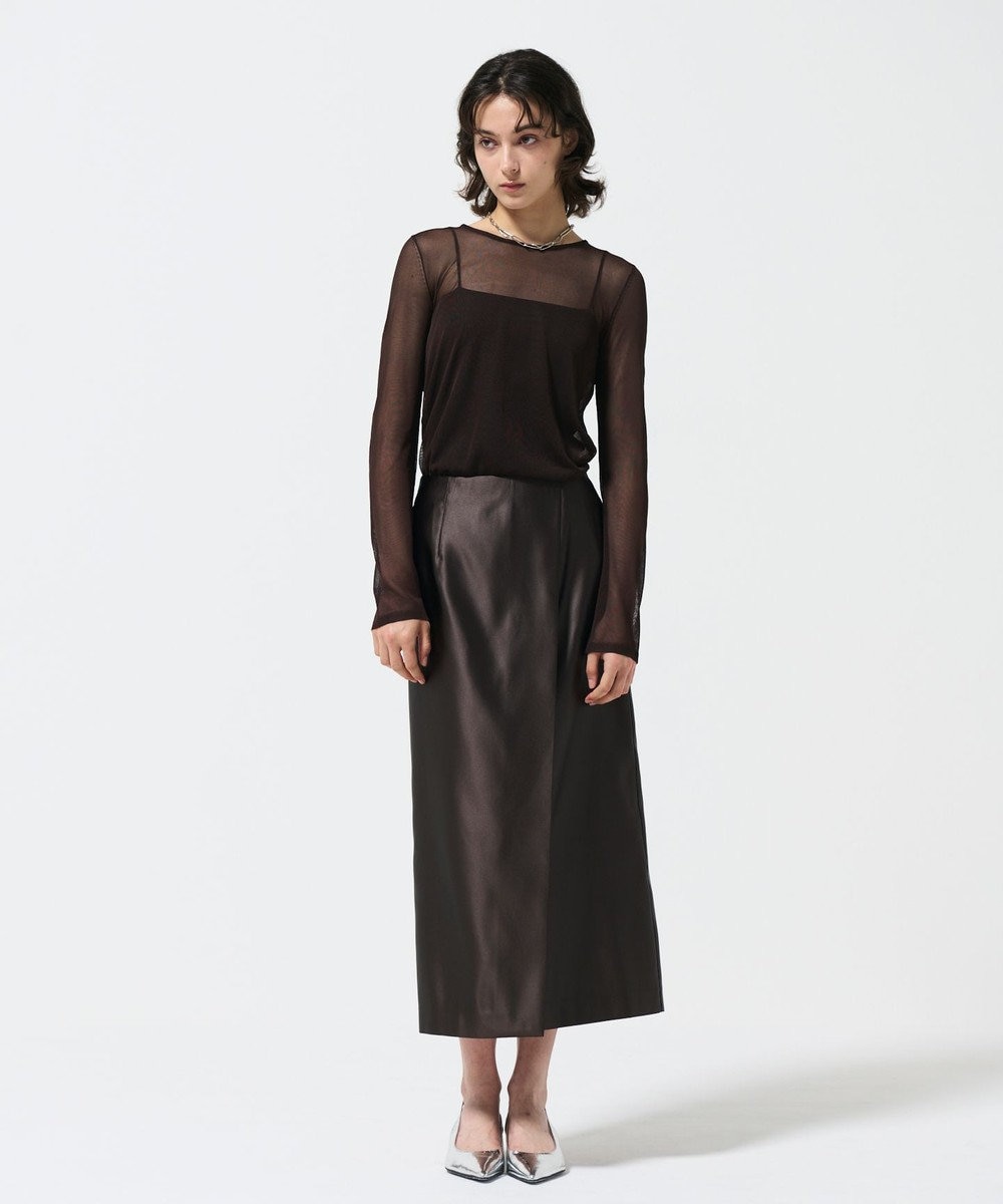 GRACE CONTINENTAL コーティングラップスカート