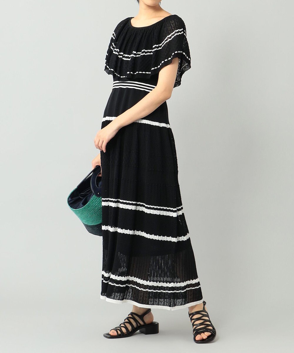バイカラーレーシーニットワンピース Grace Continental Grace Continental グレースコンチネンタル 通販