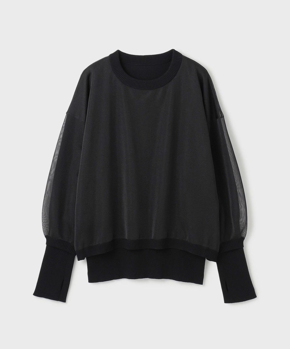 GRACE CONTINENTAL シアーニットトップ 