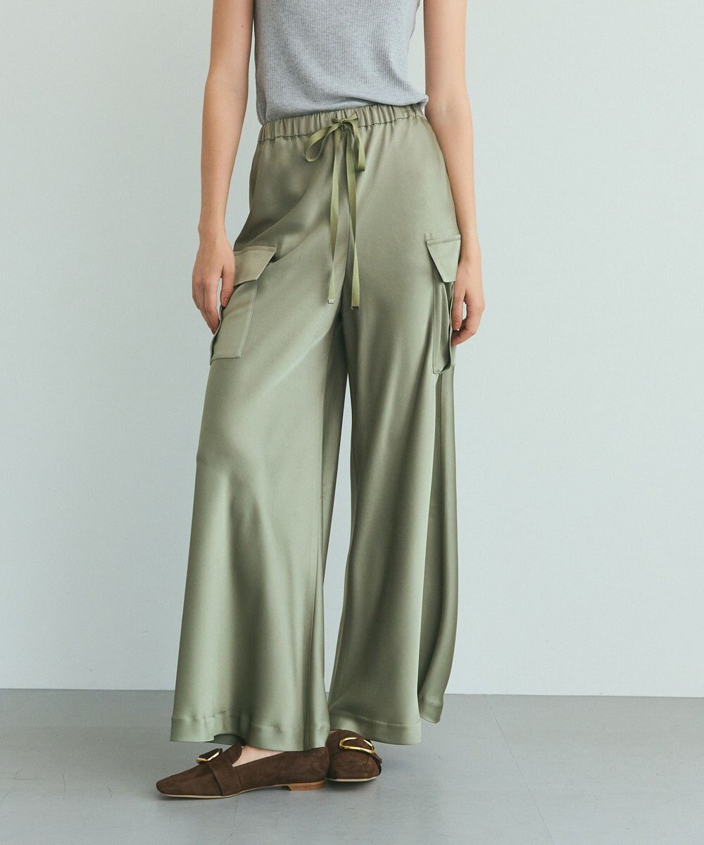 GRACE CONTINENTAL ダブルサテンイージーパンツ