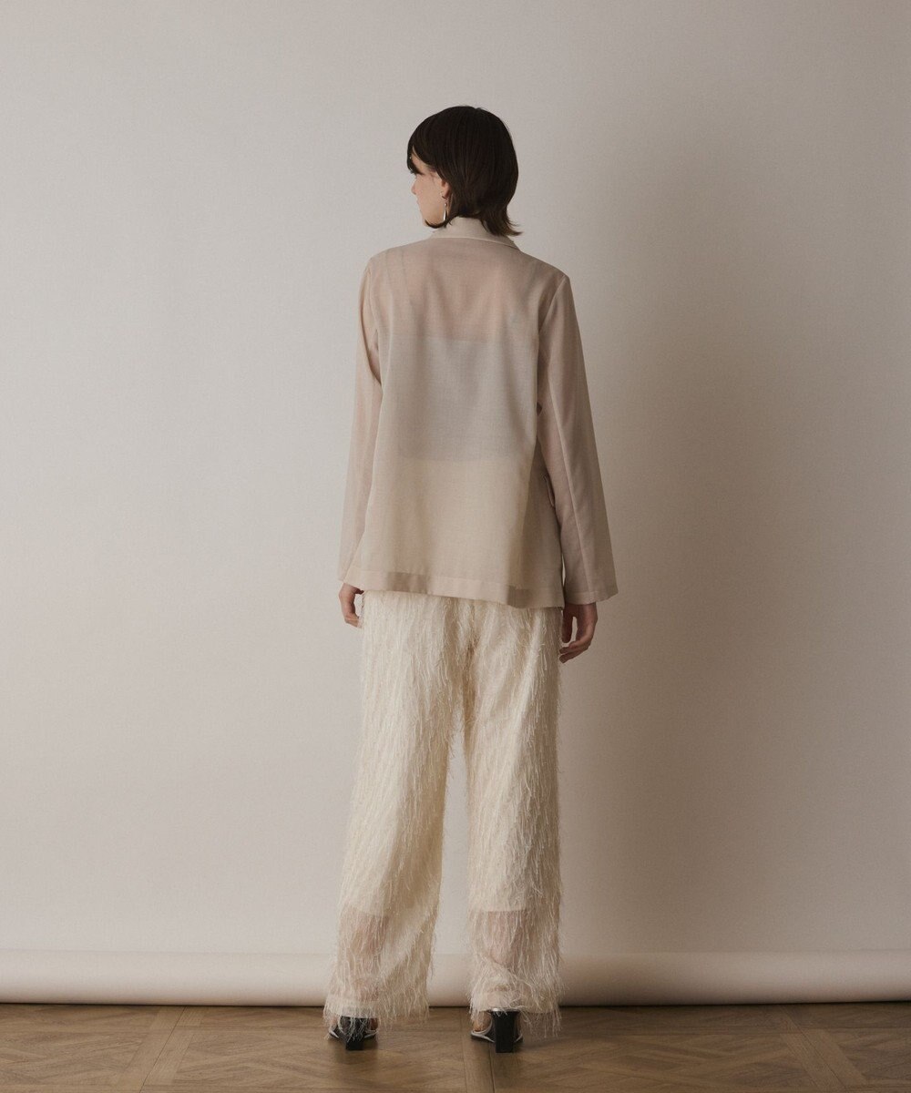 GRACE CONTINENTAL フリンジワンタックパンツ 