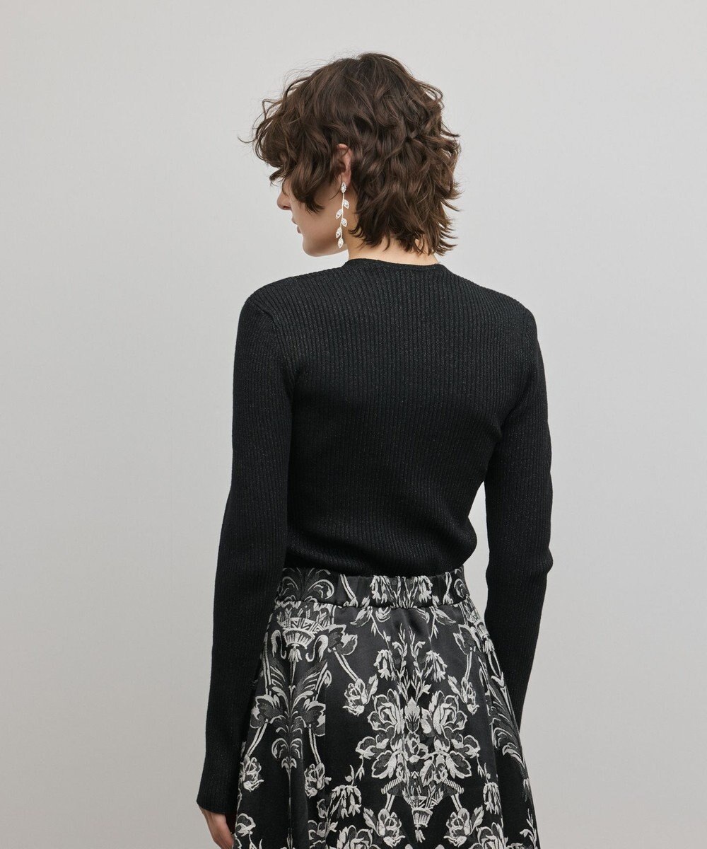 GRACE CONTINENTAL スクエアリブニットトップ 