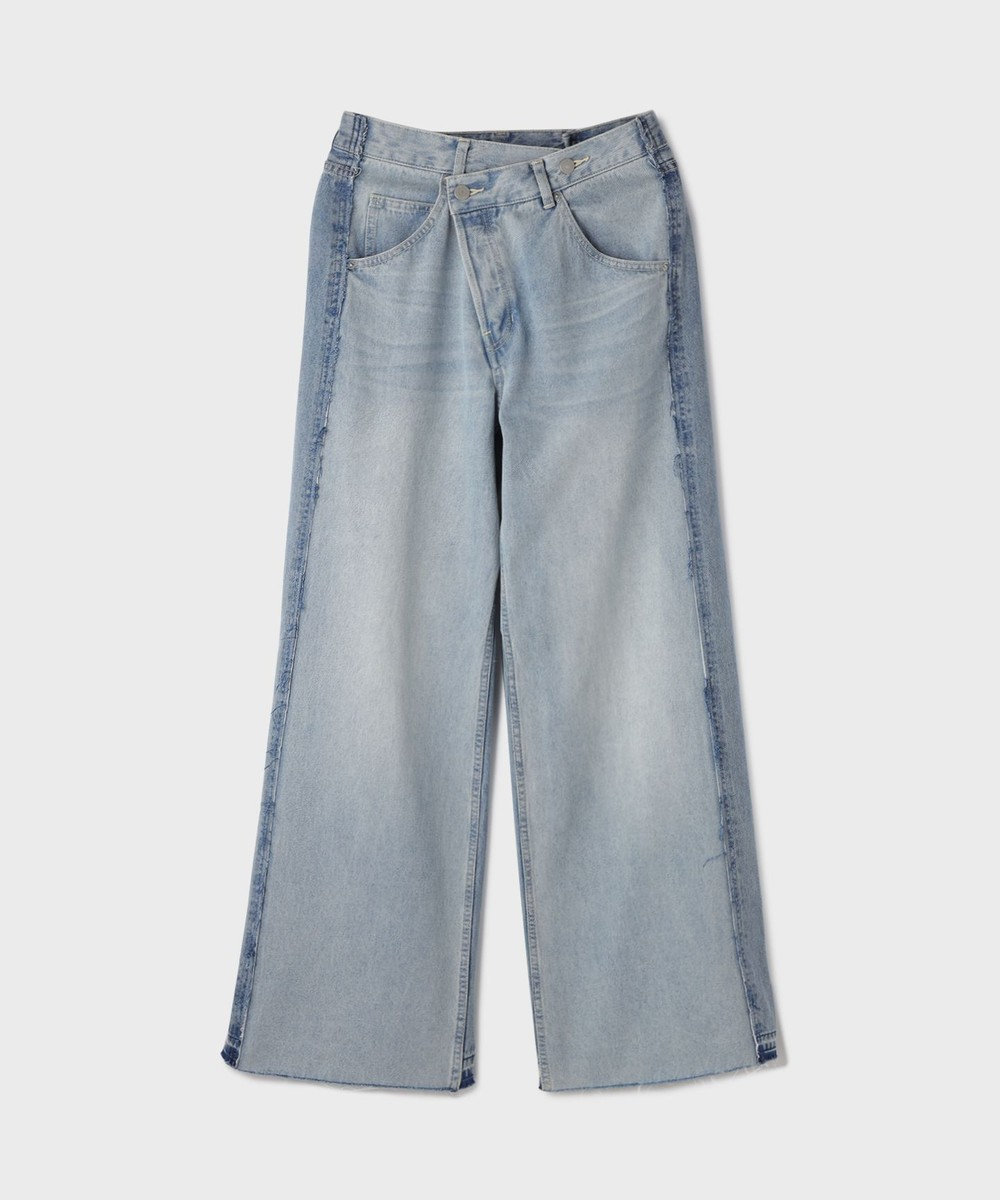 GRACE CONTINENTAL リメイクストレートデニムパンツ