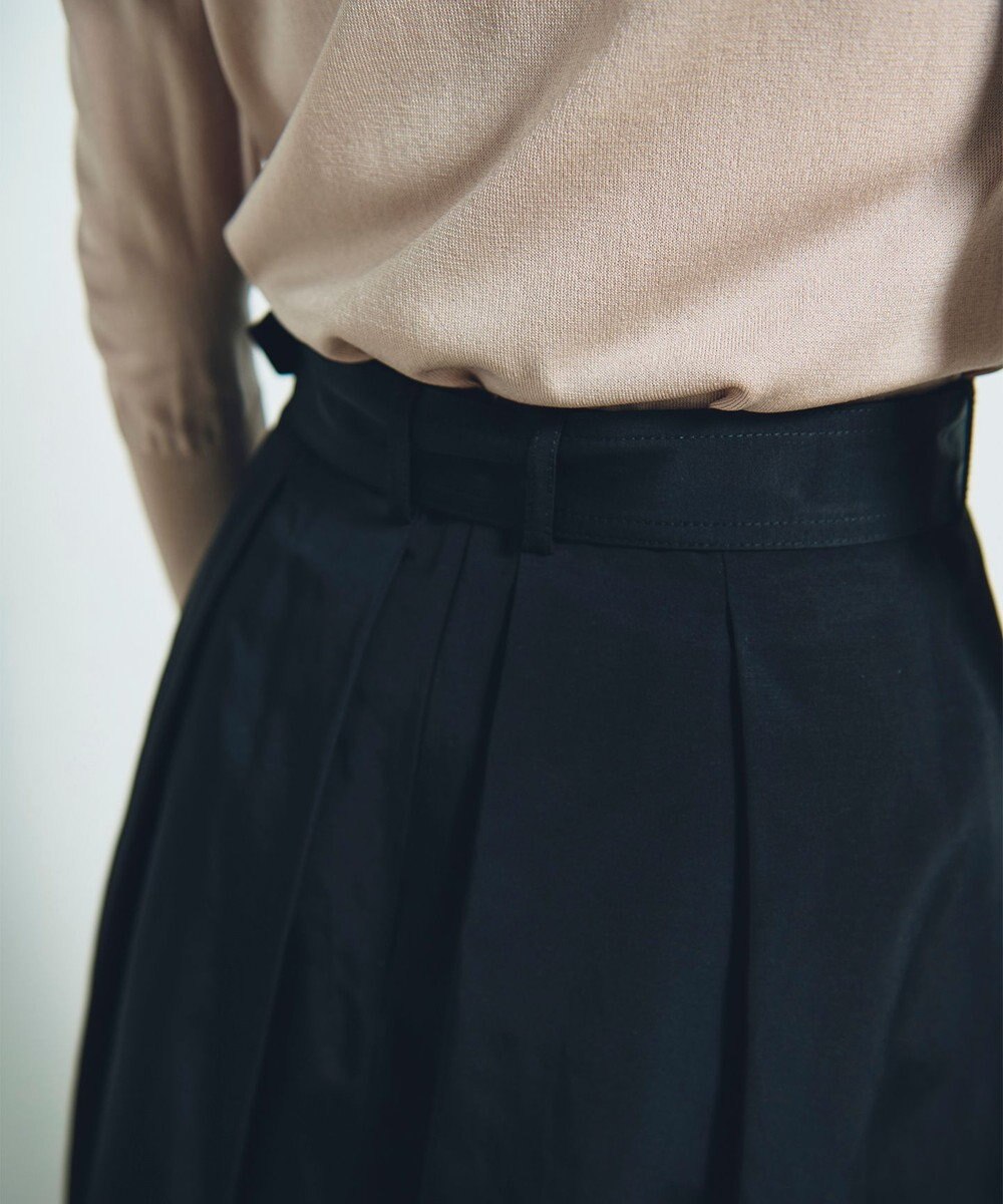 GRACE CONTINENTAL グログランタックフレアスカート 