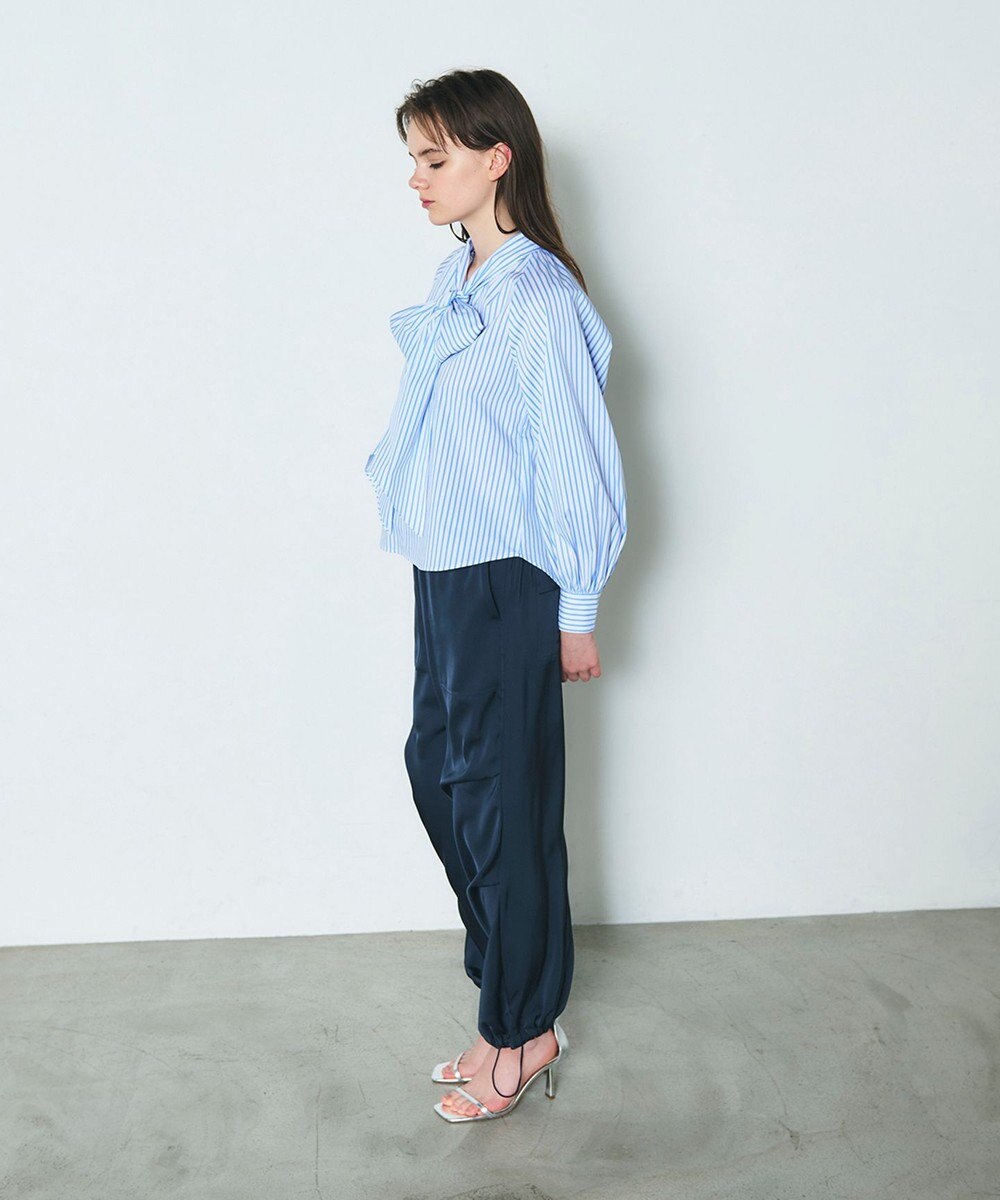 GRACE CONTINENTAL サテンワークパンツ 