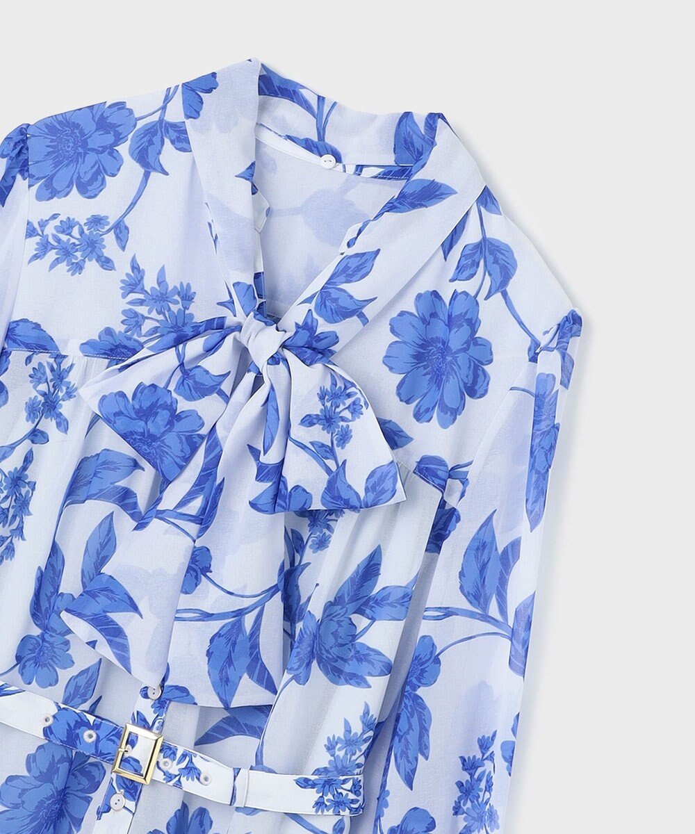 GRACE CONTINENTAL フラワープリントプリーツワンピース 