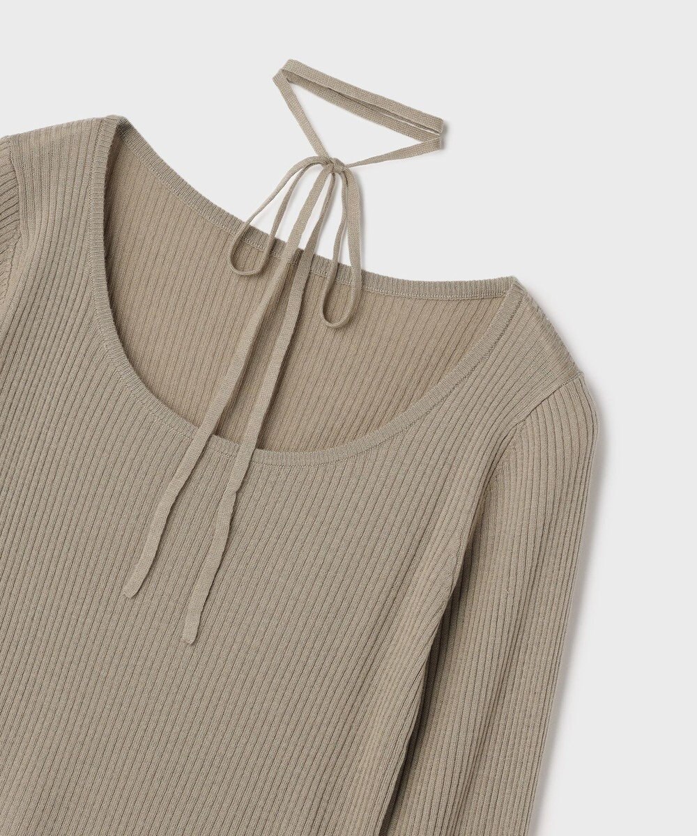 GRACE CONTINENTAL バイカラーリブニットトップ 