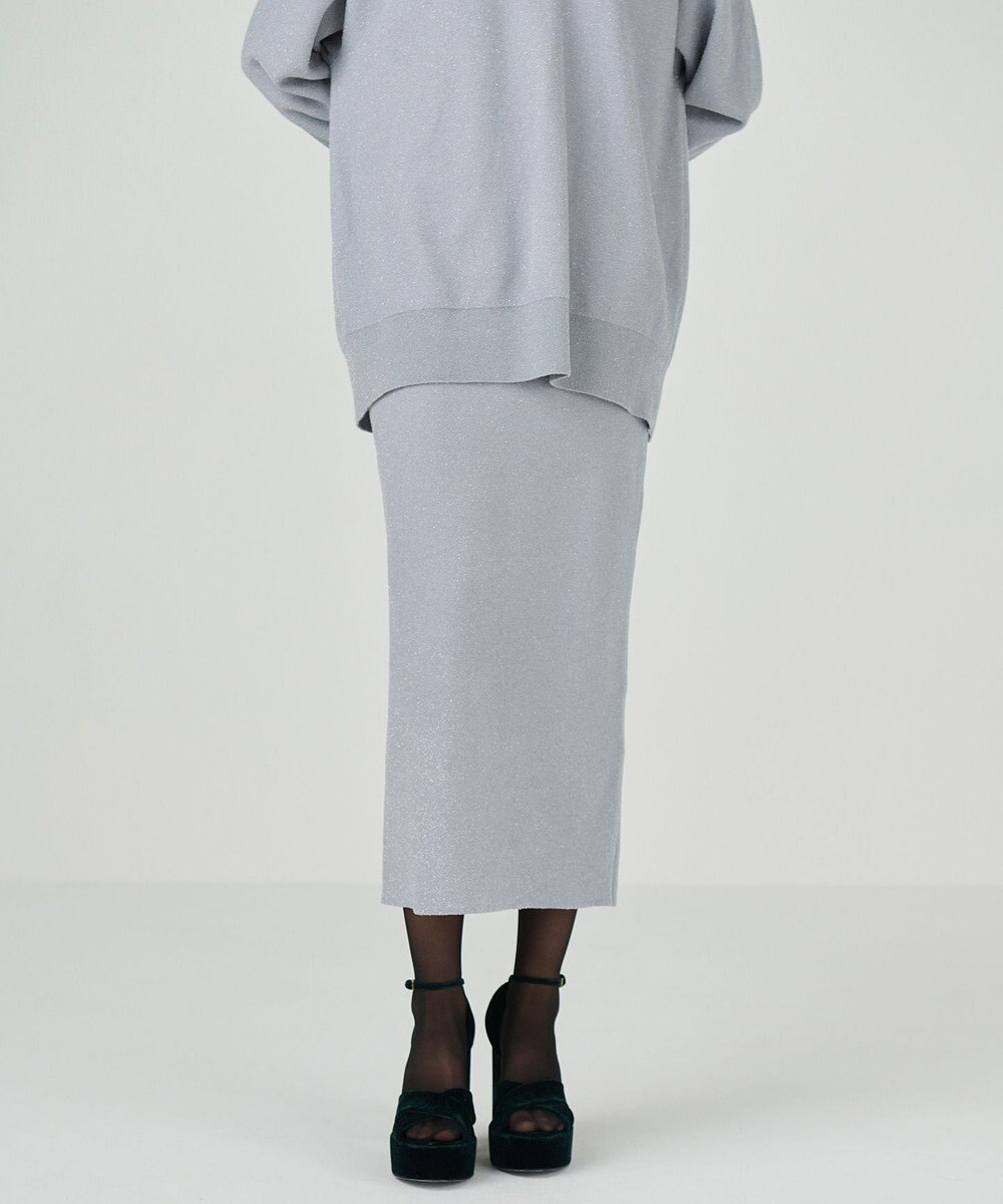 GRACE CONTINENTAL ラメタイトニットスカート 
