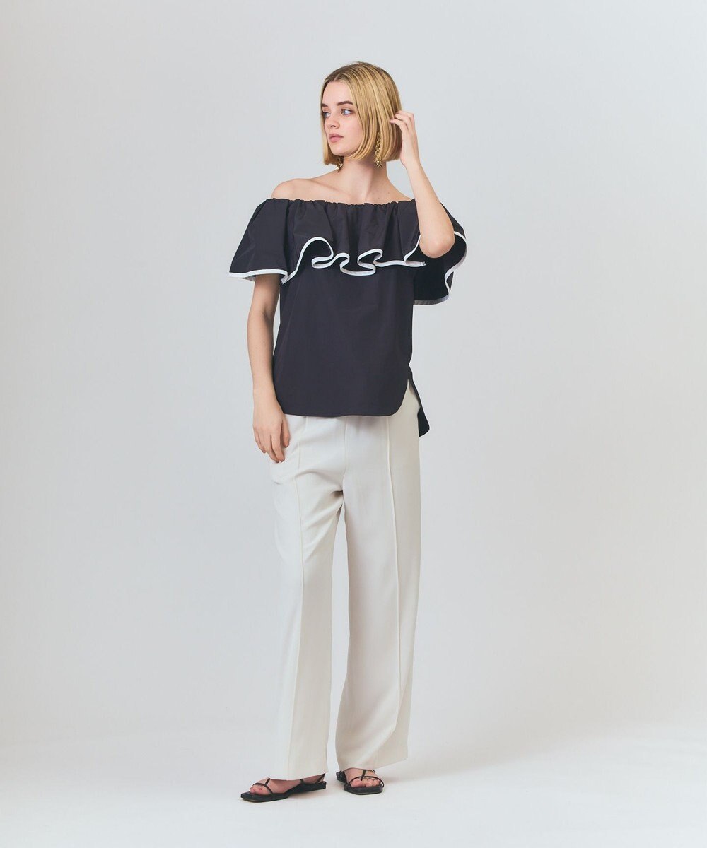 GRACE CONTINENTAL ラッフルトリミングブラウス 