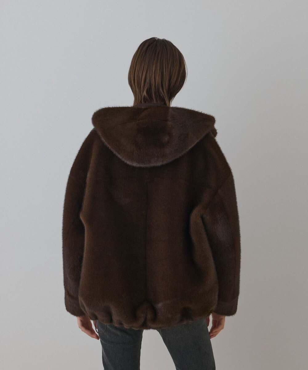 GRACE CONTINENTAL フェイクミンクフードジャケット 