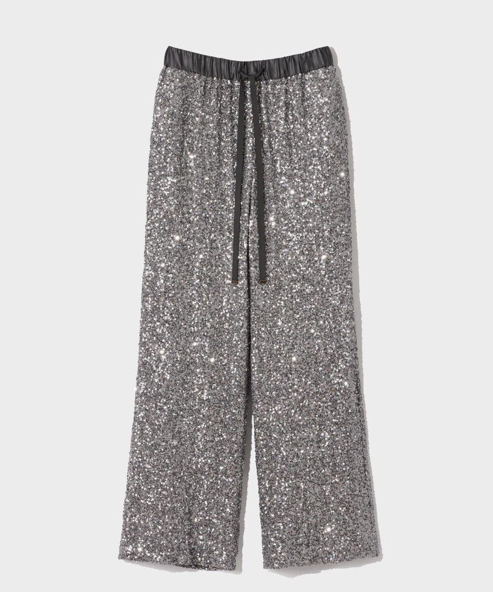 GRACE CONTINENTAL スパンコールニットパンツ