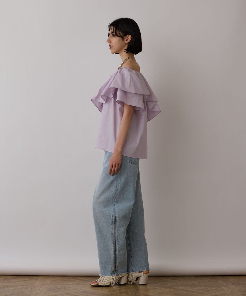 GRACE CONTINENTAL フリルオフショルトップ