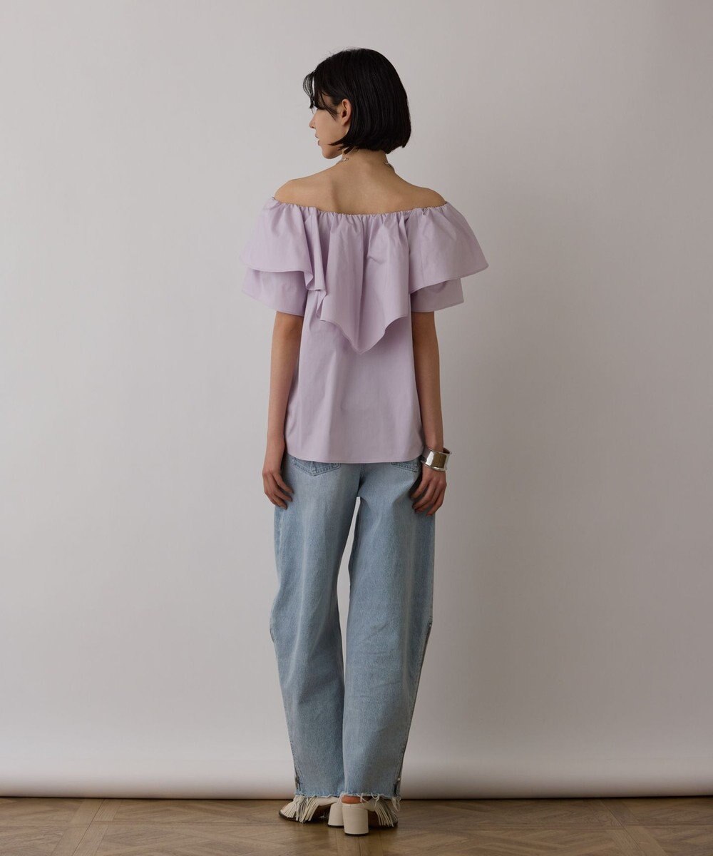 GRACE CONTINENTAL フリルオフショルトップ