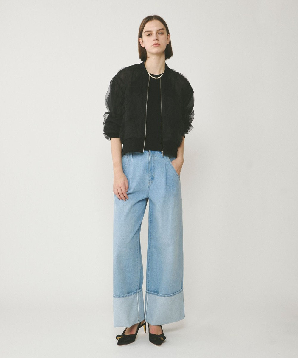 GRACE CONTINENTAL ロールアップワイドパンツ