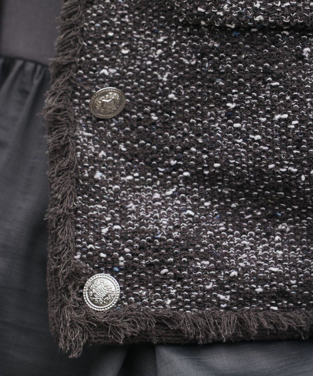 GRACE CONTINENTAL ツイードニットカーディガン 