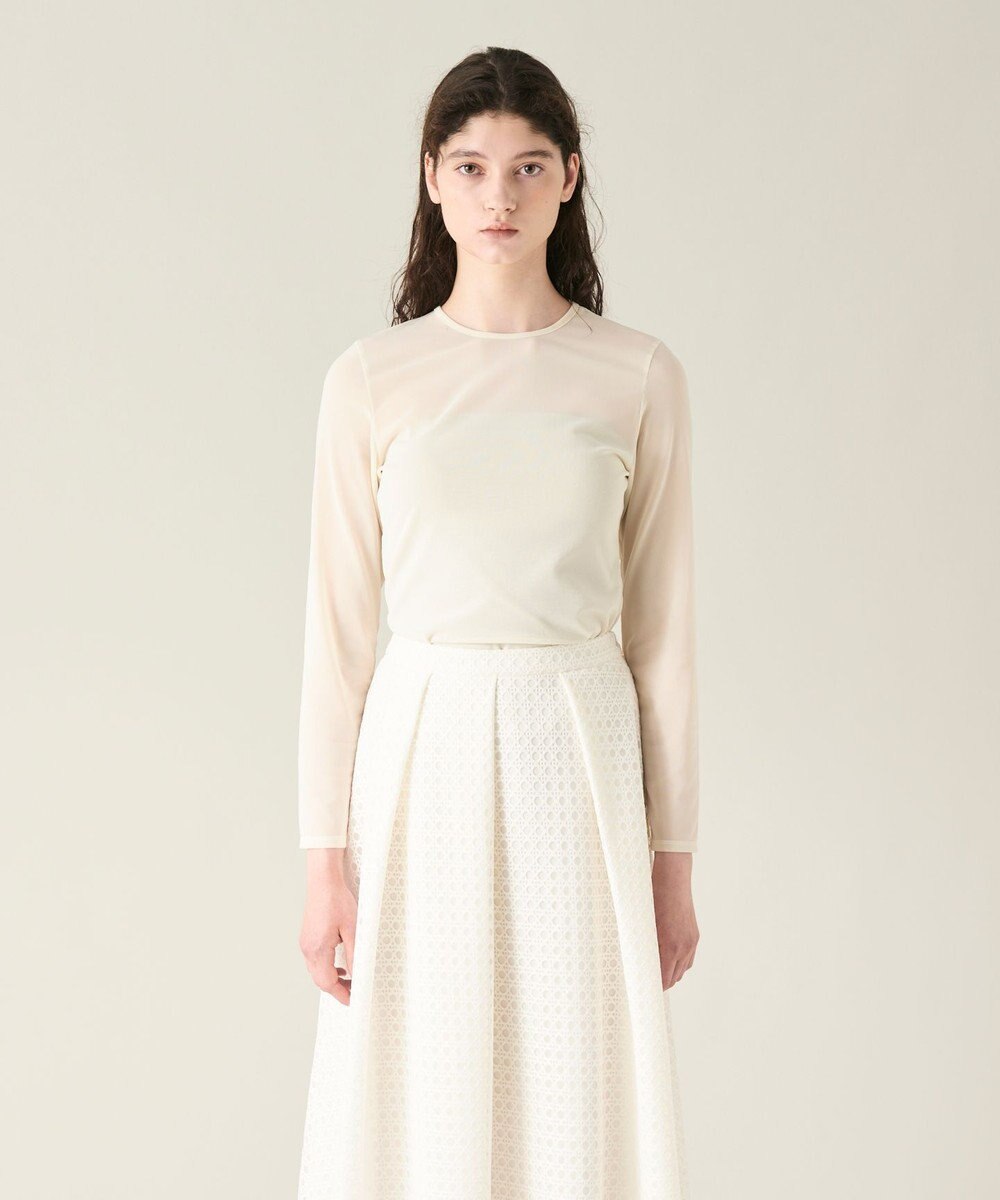 GRACE CONTINENTAL チュールシアートップ 