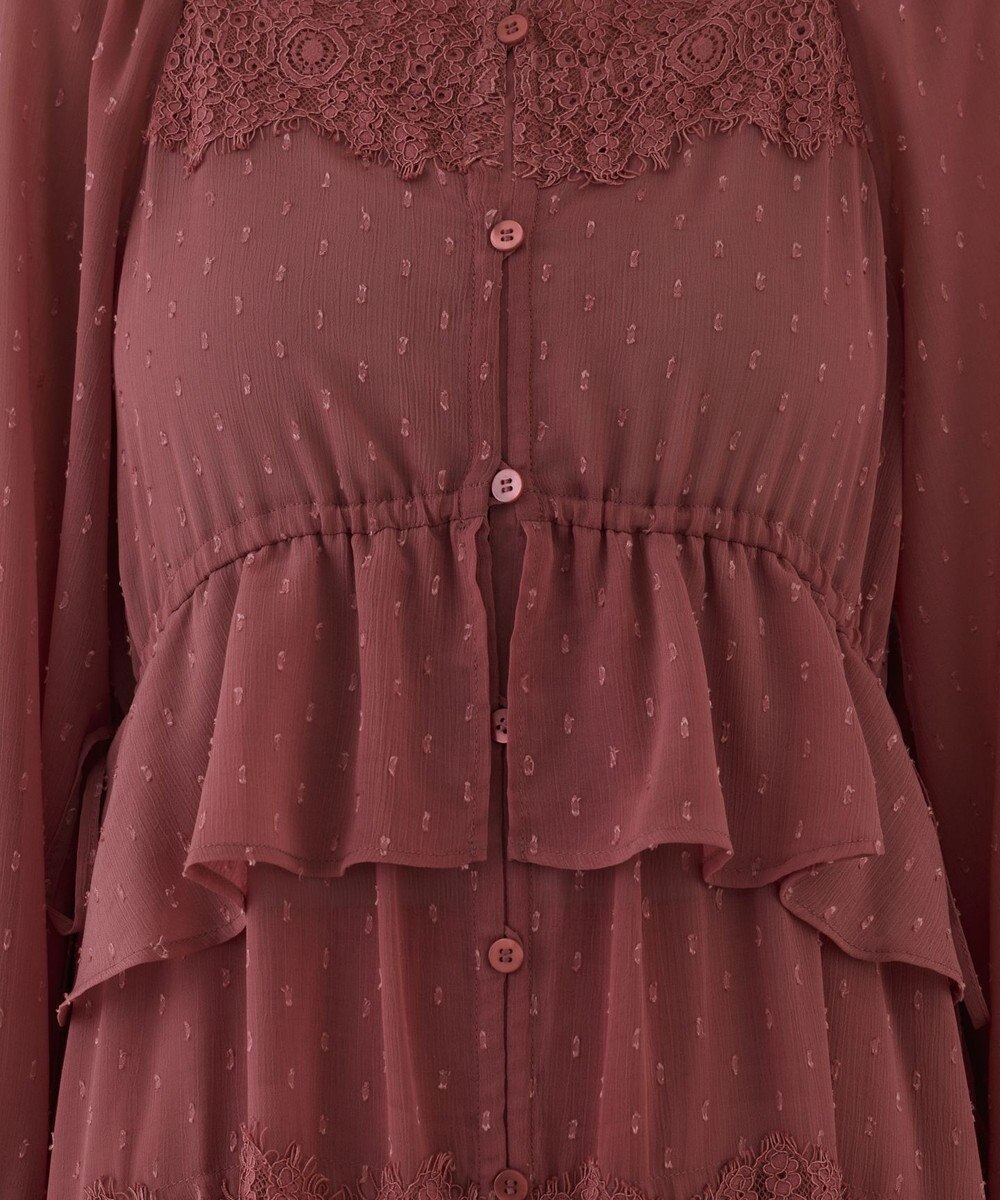 GRACE CONTINENTAL レースコンビカットジャガードワンピース 