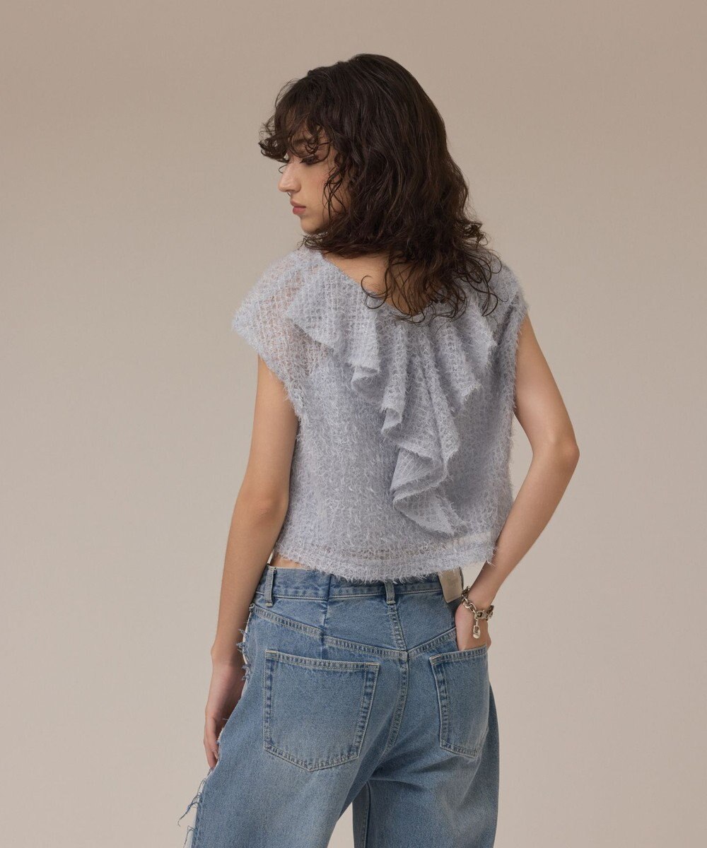 GRACE CONTINENTAL バックフレアチュールトップ 