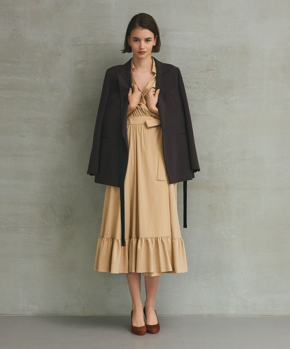 GRACE CONTINENTAL サテンボウ付テーラードジャケット 