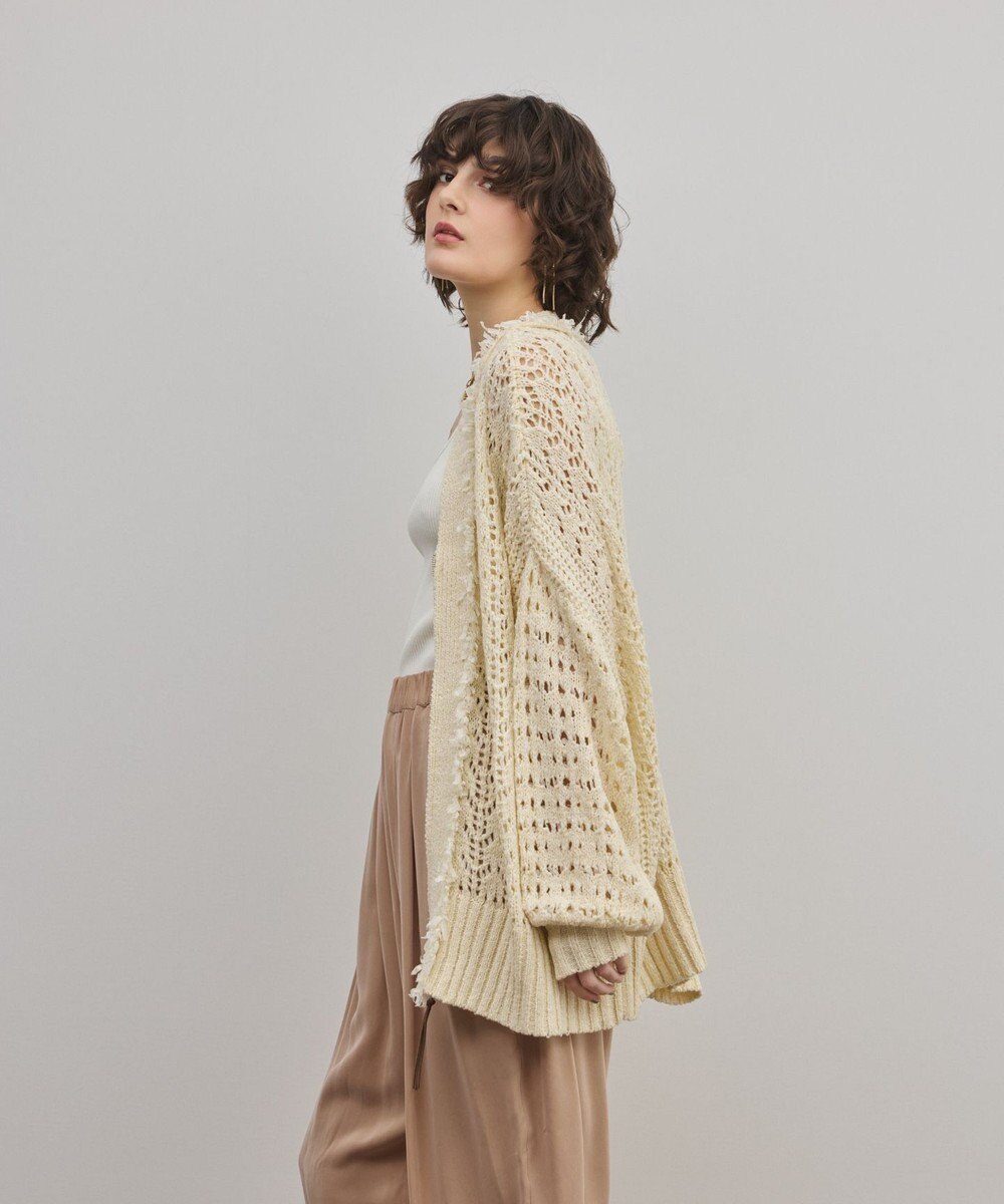 GRACE CONTINENTAL zipミドルニットカーディガン 