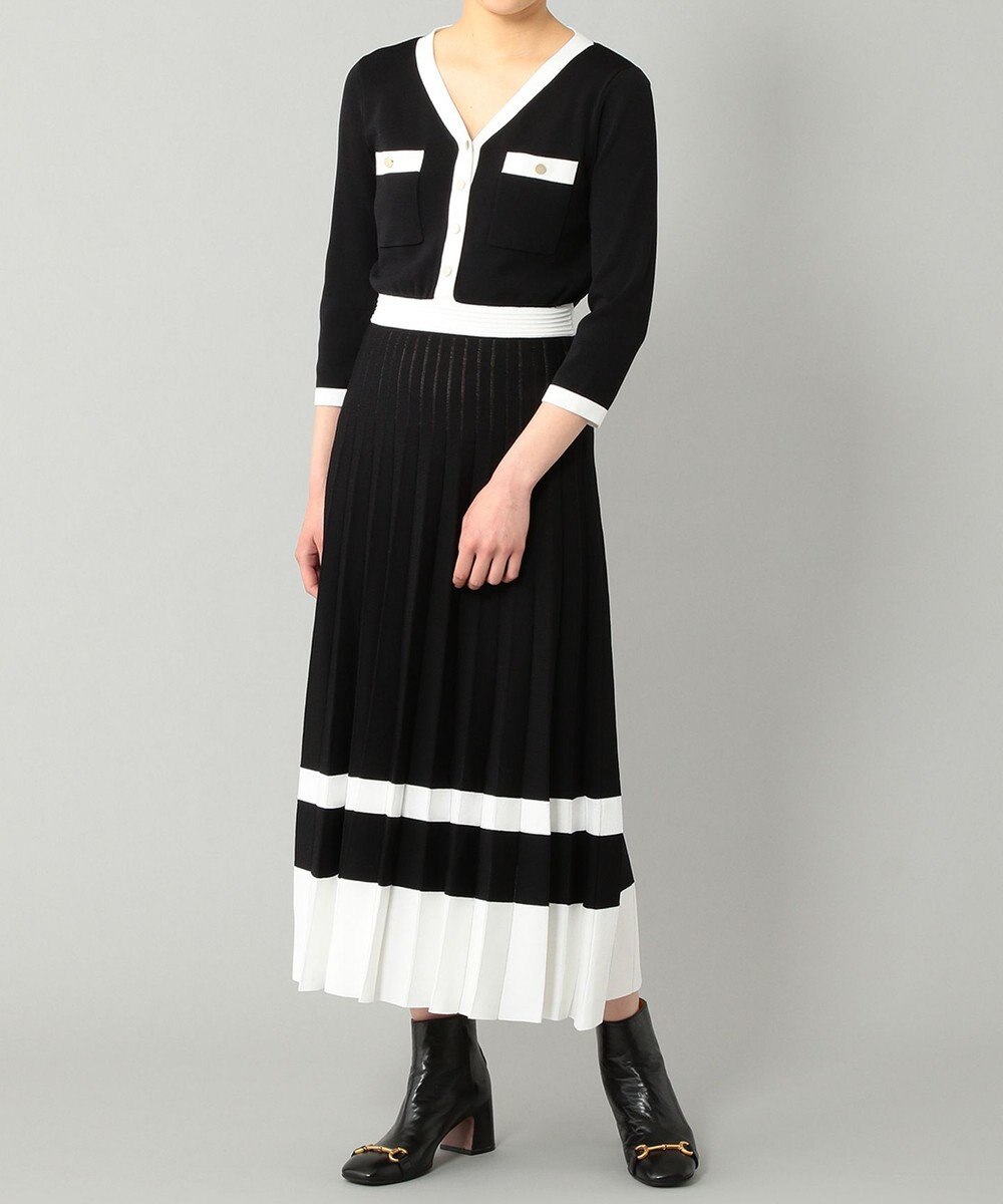 バイカラーvネックニットワンピース Grace Continental Grace Continental グレースコンチネンタル 通販