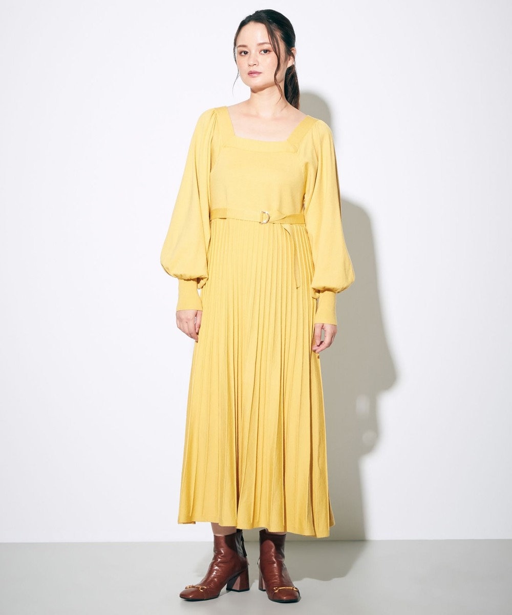 スクエアネックロングニットワンピース Grace Continental Grace Continental グレースコンチネンタル 通販 スクエアネックロングニットワンピース Grace Continental Grace Continental グレースコンチネンタル 通販