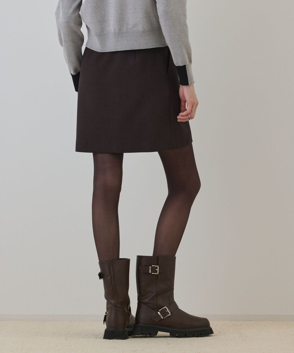 GRACE CONTINENTAL ウールギャバミニスカート 