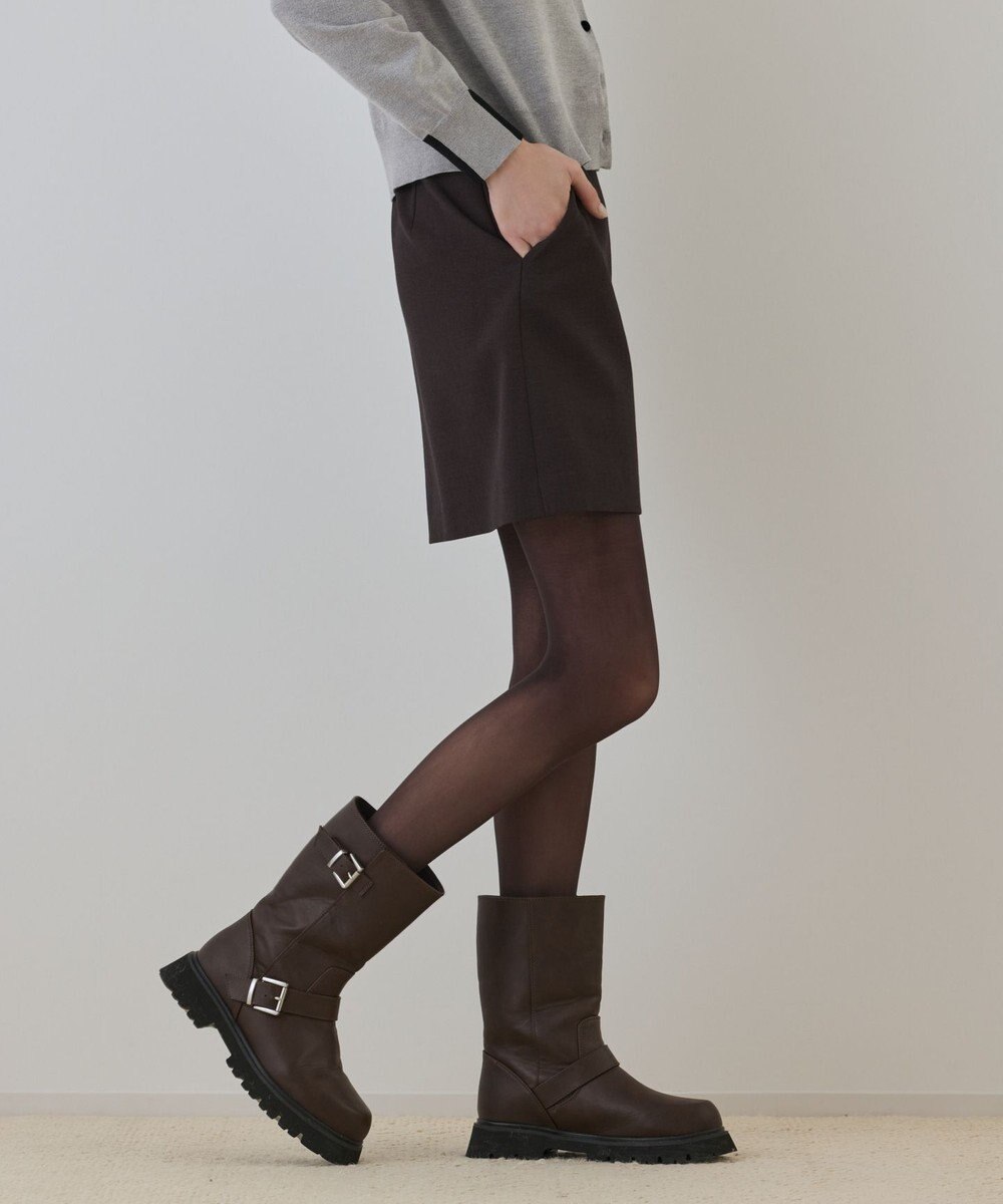 GRACE CONTINENTAL ウールギャバミニスカート 