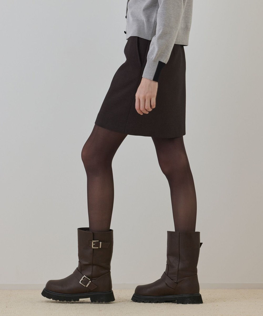 GRACE CONTINENTAL ウールギャバミニスカート 