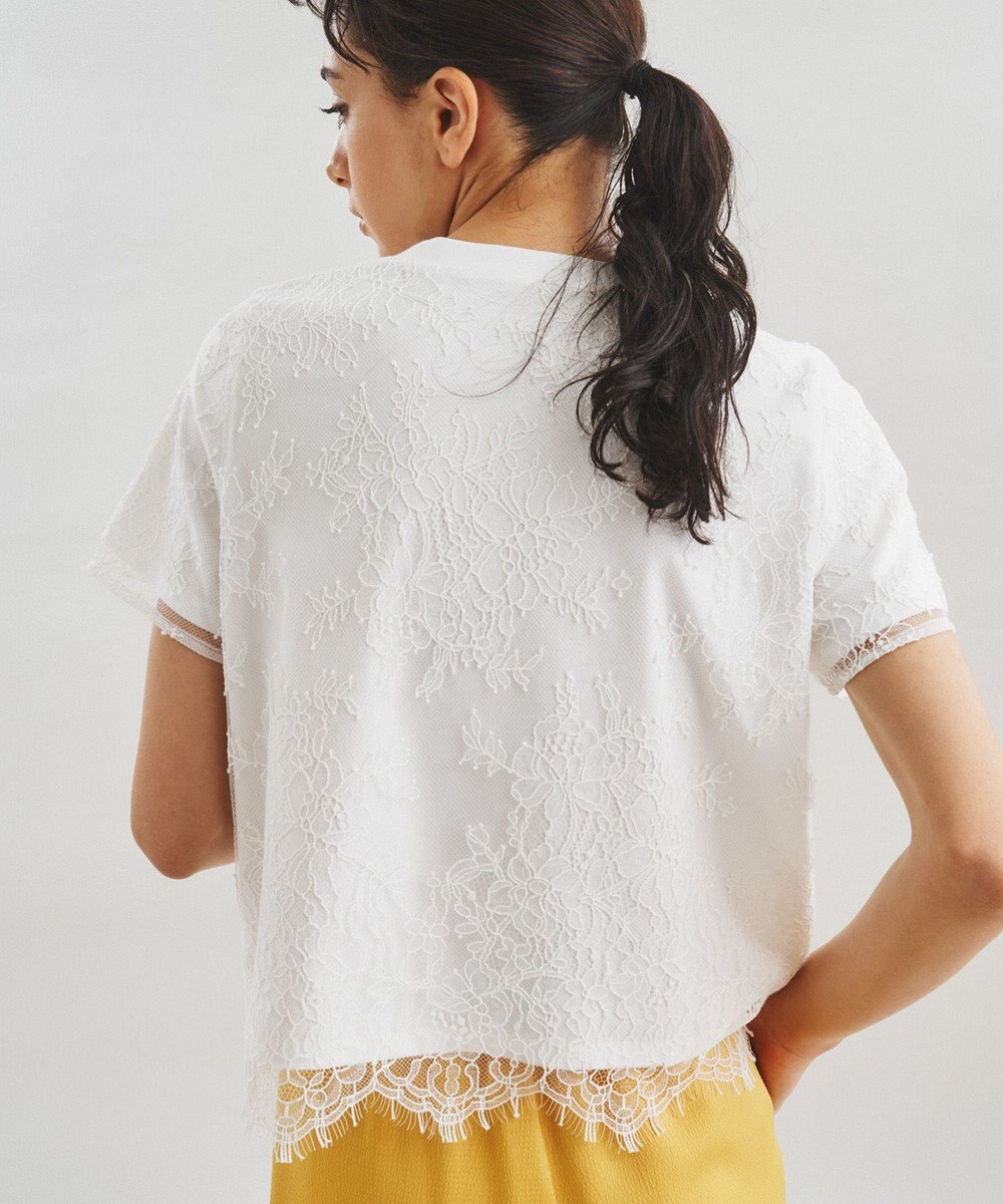 レースレイヤードTシャツ / GRACE CONTINENTAL | GRACE CONTINENTAL グレースコンチネンタル 通販
