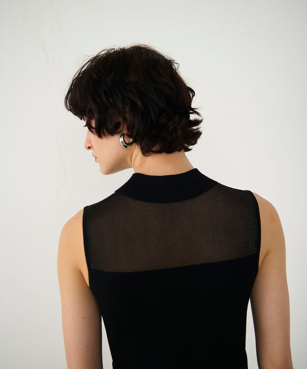 GRACE CONTINENTAL ラメシアープリーツニットワンピース 