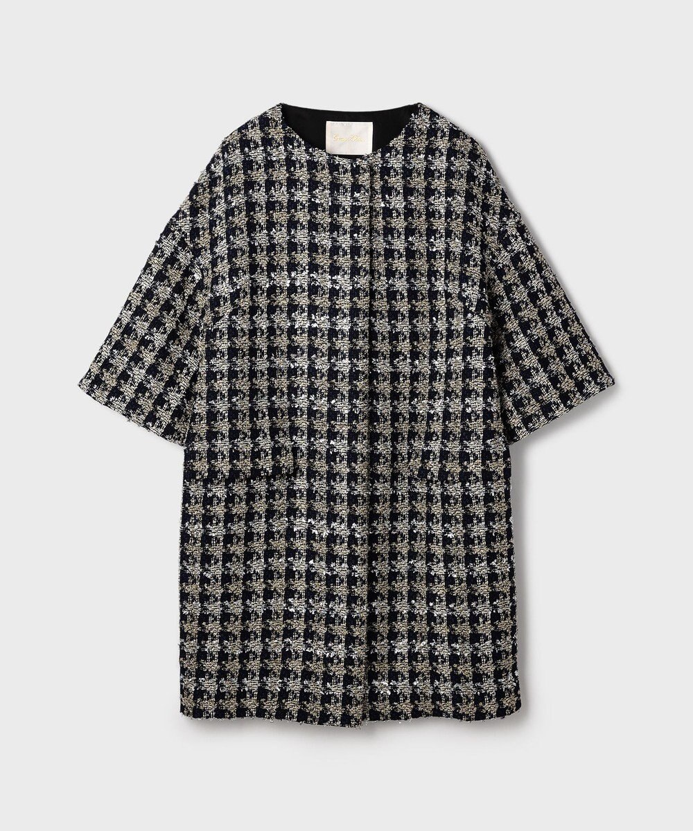 GRACE CONTINENTAL シャイニーツイードコート 