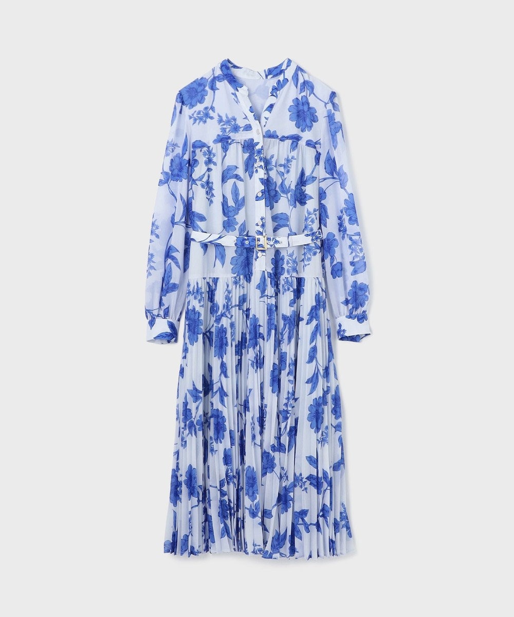 GRACE CONTINENTAL フラワープリントプリーツワンピース