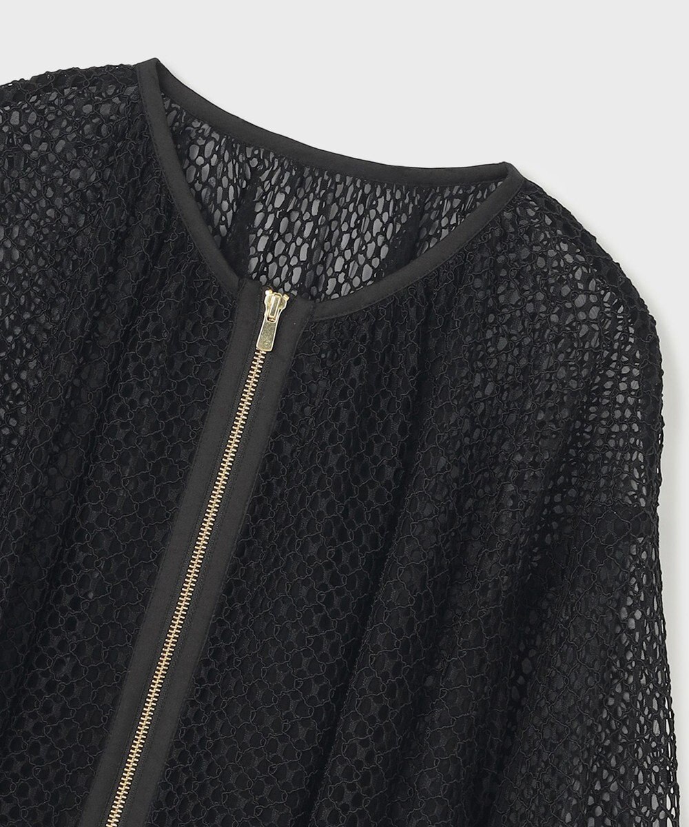 GRACE CONTINENTAL メッシュギャザーブルゾン 