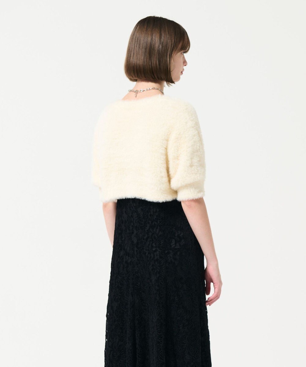 GRACE CONTINENTAL フェザースリーブニットカーディガン 