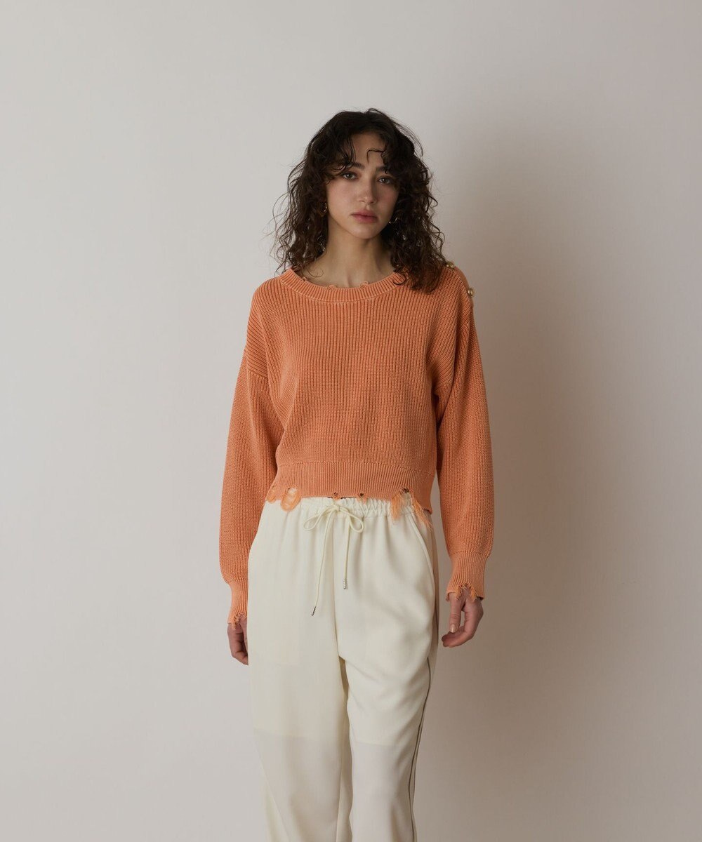 GRACE CONTINENTAL ピグメントニットトップ