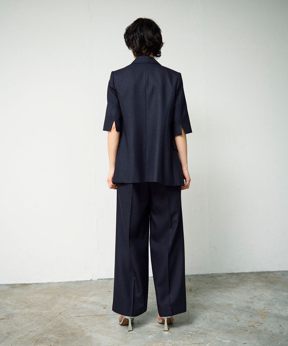 GRACE CONTINENTAL リネンタッチハーフスリーブジャケット 